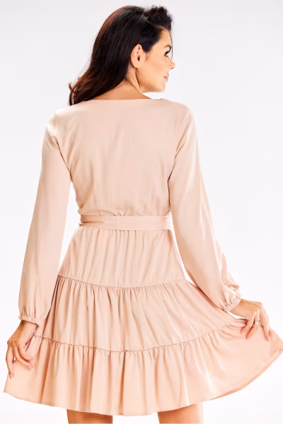 Sukienka Model A603 Beige - awama — zdjęcie 3