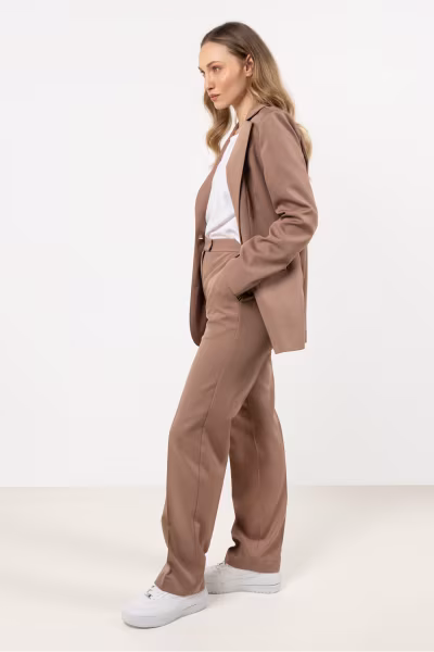 Spodnie Damskie Model A713 Cappuccino - awama — zdjęcie 2