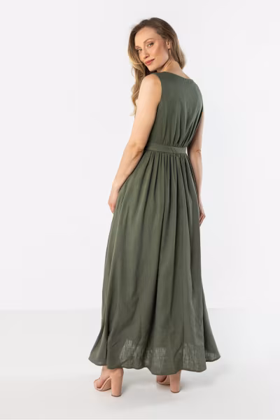 Sukienka Model A771 Khaki - awama — zdjęcie 3