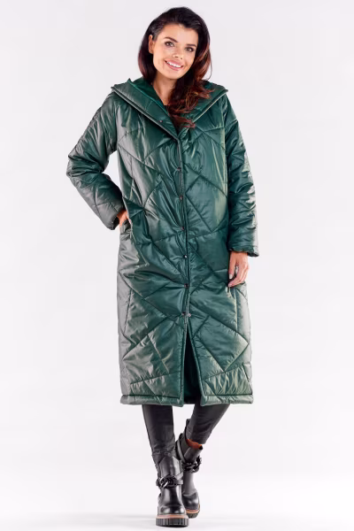 Płaszcz Damski Model A542 Green - awama — zdjęcie 1