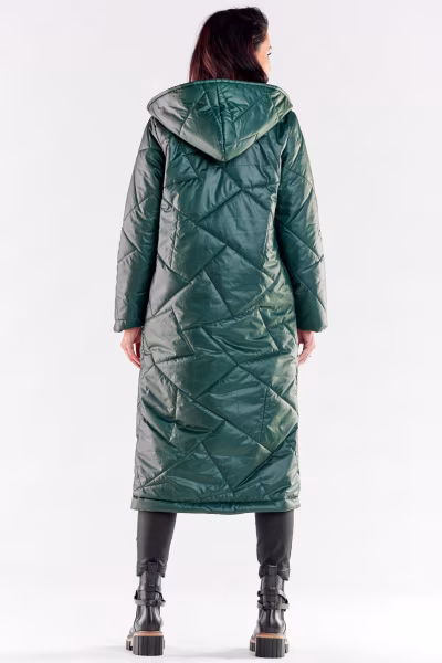 Płaszcz Damski Model A542 Green - awama — zdjęcie 3