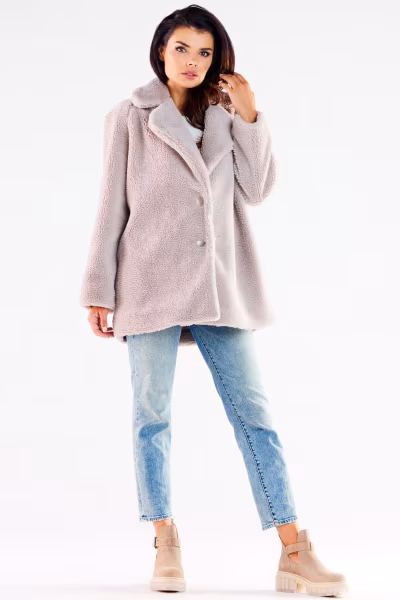Płaszcz Damski Model A534 Beige - awama — zdjęcie 2