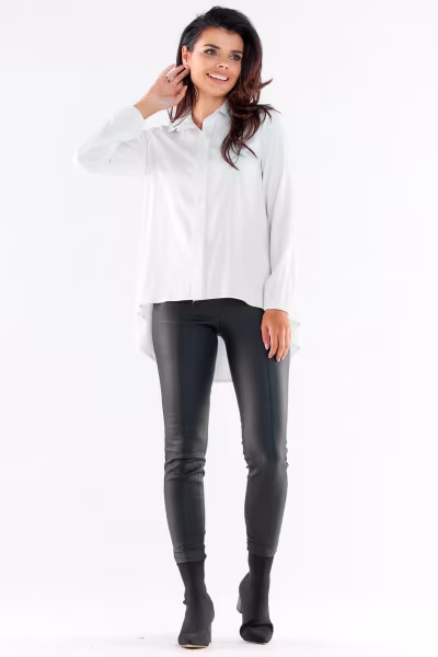 Koszula Damska Model A527 White - awama — zdjęcie 2