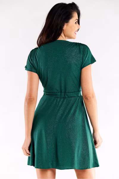 Sukienka Model A558 Bottle Green - awama — zdjęcie 3