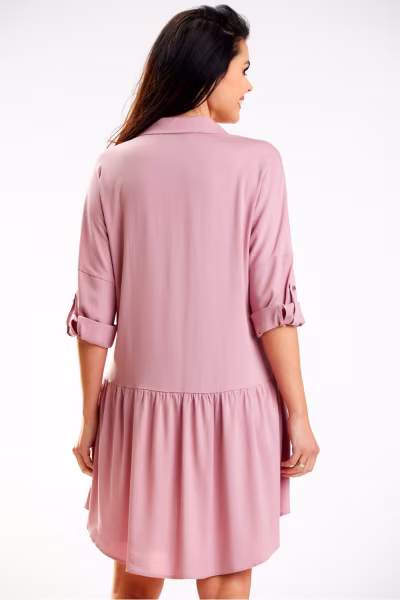 Sukienka Model A584 Dirty Pink - awama — zdjęcie 3