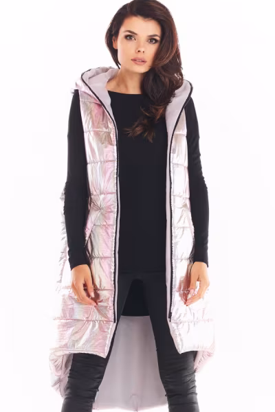 Kamizelka Damska Model A386 Pink Holo - awama — zdjęcie 1