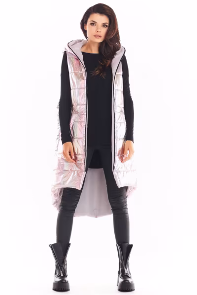 Kamizelka Damska Model A386 Pink Holo - awama — zdjęcie 2