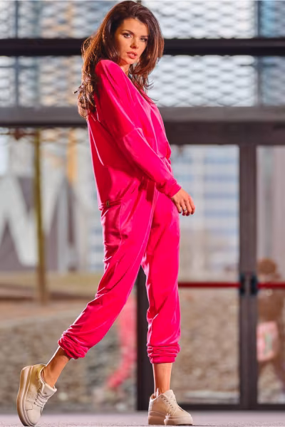 Bluzka Damska Model A417 Pink - awama — zdjęcie 2