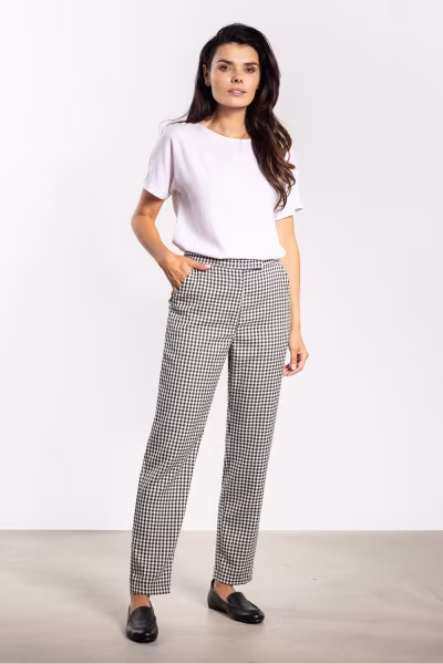 Spodnie Damskie Model A748 White/Black - awama — zdjęcie 1