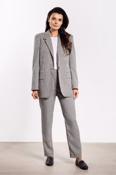 Spodnie Damskie Model A748 White/Black - awama — zdjęcie 2