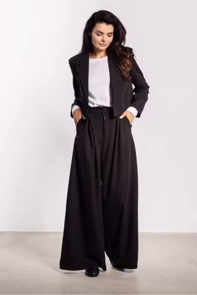 Spodnie Damskie Model A743 Black - awama — zdjęcie 2