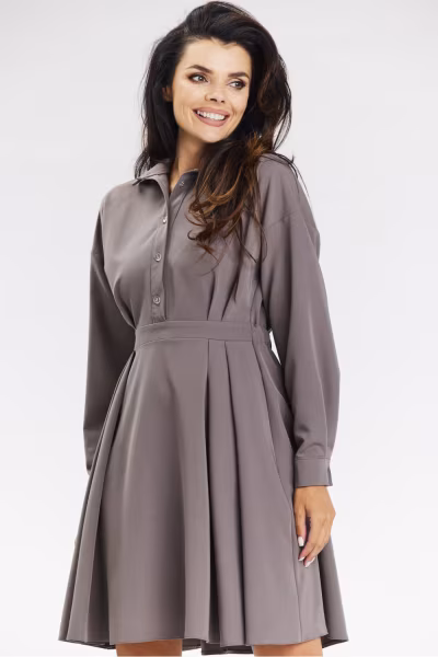 Sukienka Model A668 Taupe - awama — zdjęcie 1