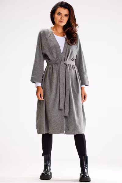 Sweter Kardigan Model A617 Grey - awama — zdjęcie 1