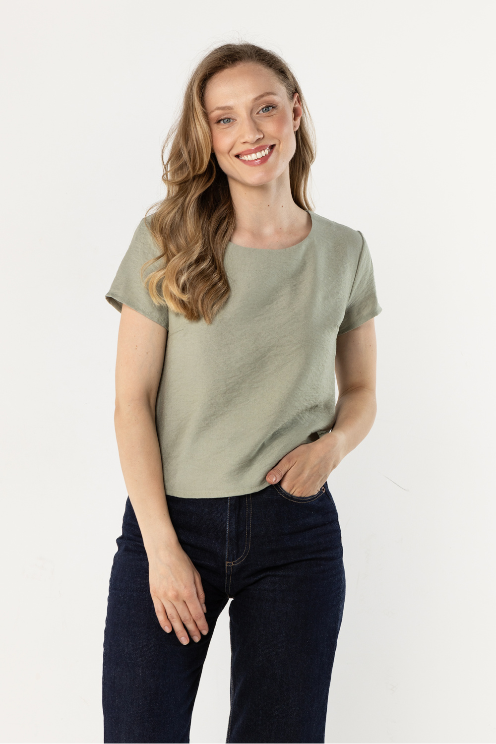 Bluzka Model A762 Szałwia - awama