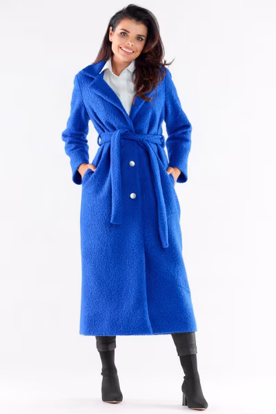 Płaszcz Damski Model A547 Blue - awama — zdjęcie 1