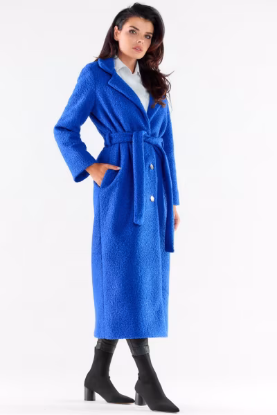 Płaszcz Damski Model A547 Blue - awama — zdjęcie 2