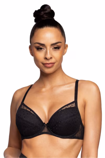 Biustonosz push up Biustonosz Push-up Model Dotssy M-3714/11 Black - Mat — zdjęcie 1
