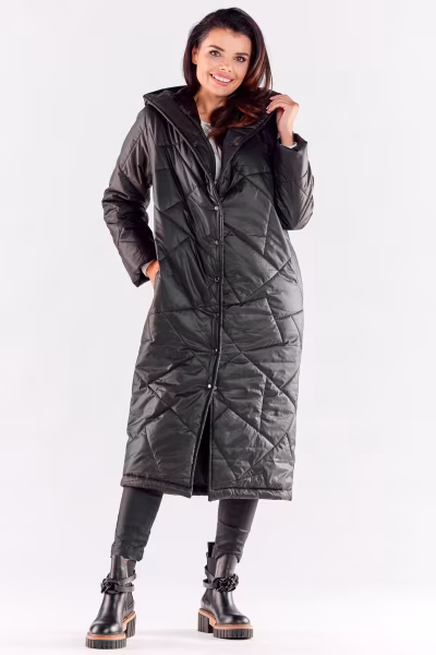Płaszcz Damski Model A542 Black - awama — zdjęcie 1