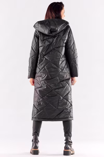 Płaszcz Damski Model A542 Black - awama — zdjęcie 3