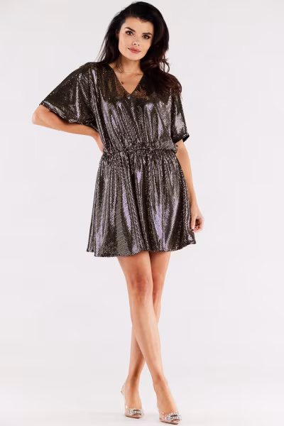 Sukienka Model A561 Gold Dots - awama — zdjęcie 2