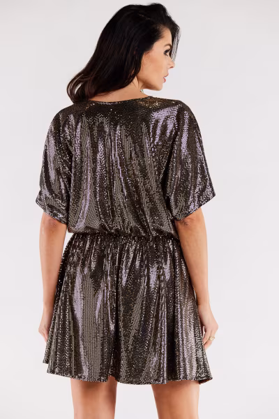 Sukienka Model A561 Gold Dots - awama — zdjęcie 3