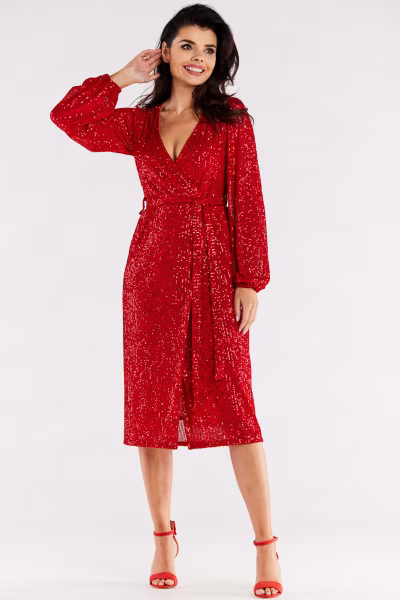 Sukienka Model A567 Red - awama — zdjęcie 2