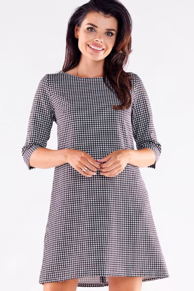 Sukienka Model A521 Houndstooth - awama — zdjęcie 1