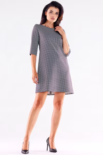 Sukienka Model A521 Houndstooth - awama — zdjęcie 2