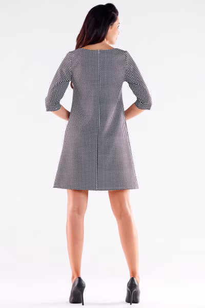 Sukienka Model A521 Houndstooth - awama — zdjęcie 3
