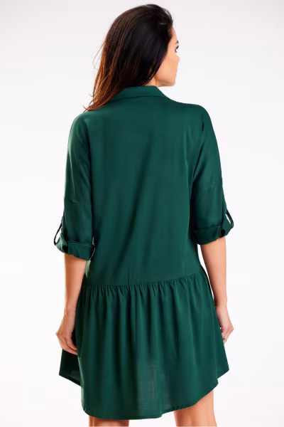 Sukienka Model A584 Bottle Green - awama — zdjęcie 3
