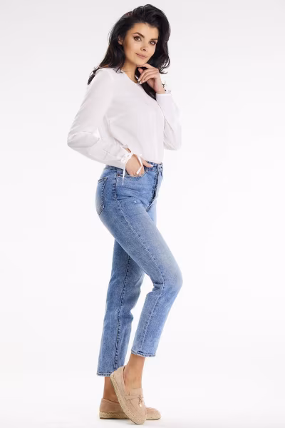 Bluzka Model A651 White - awama — zdjęcie 2