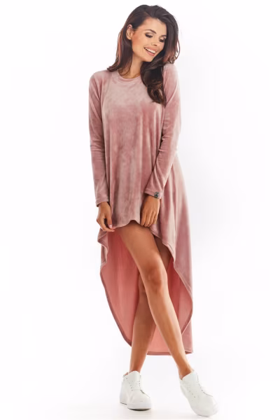 Sukienka Model A379 Pink Welur - awama — zdjęcie 2