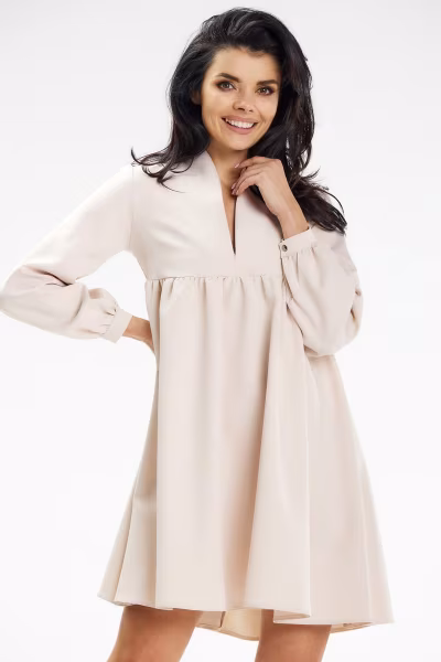 Sukienka Model A636 Beige - awama — zdjęcie 1