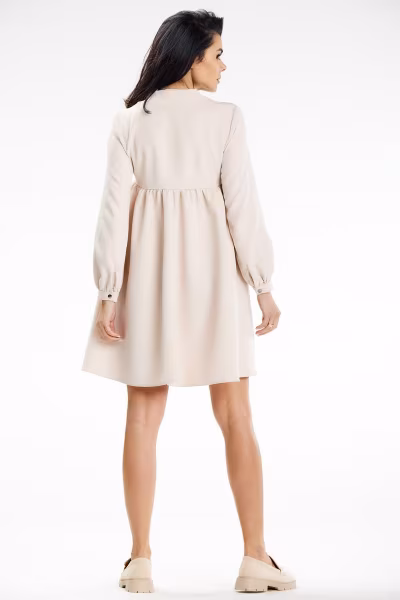 Sukienka Model A636 Beige - awama — zdjęcie 3