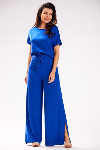 Spodnie Damskie Model A589 Blue - awama — zdjęcie 1