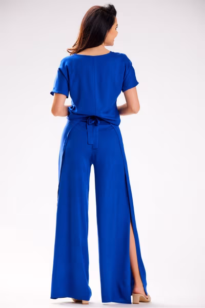 Spodnie Damskie Model A589 Blue - awama — zdjęcie 3
