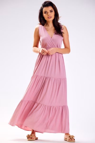 Sukienka Model A581 Dirty Pink - awama — zdjęcie 2