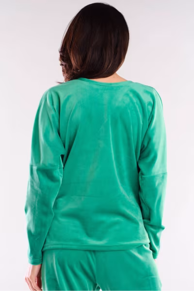 Bluzka Damska Model A417 Green - awama — zdjęcie 3