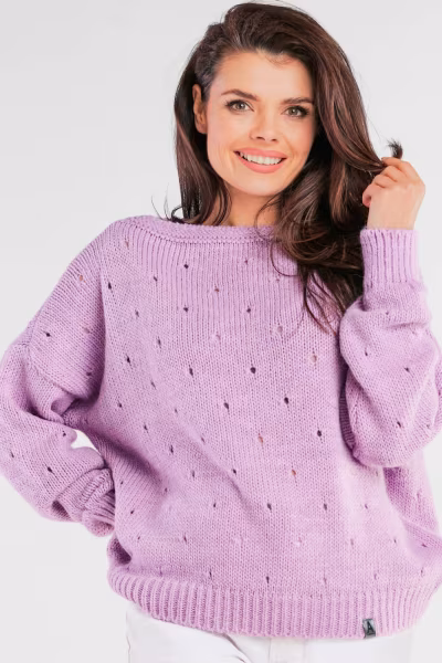 Sweter Damski Model A445 Violet - awama — zdjęcie 1