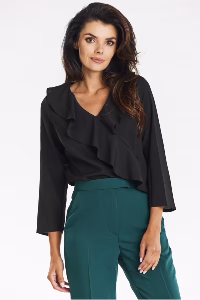 Bluzka Model A688 Black - awama — zdjęcie 1