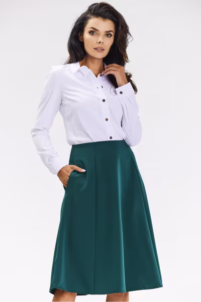 Spódnica Model A673 Bottle Green - awama — zdjęcie 1