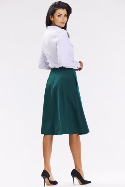 Spódnica Model A673 Bottle Green - awama — zdjęcie 3