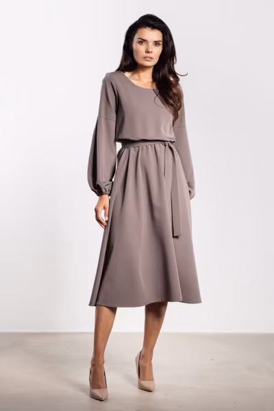 Sukienka Model A742 Taupe - awama — zdjęcie 2