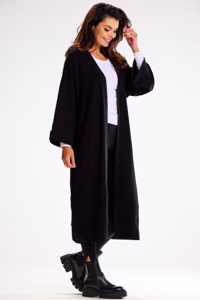 Sweter Kardigan Model A617 Black - awama — zdjęcie 2