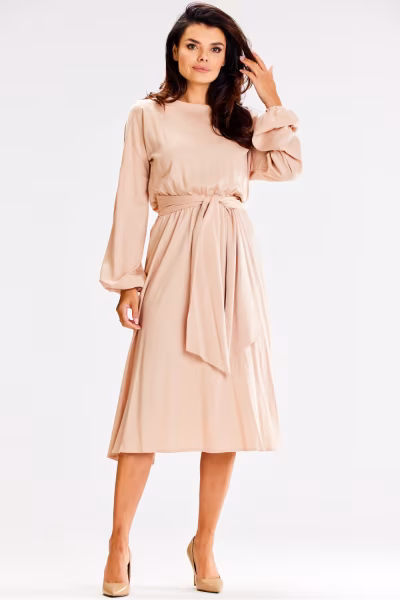 Sukienka Model A602 Beige - awama — zdjęcie 2