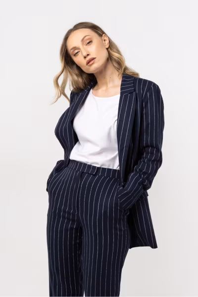 Marynarka Model A728 Navy - awama — zdjęcie 1