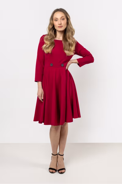 Sukienka Model A708 Claret - awama — zdjęcie 2