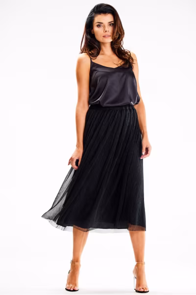 Spódnica Model A630 Black - awama — zdjęcie 2