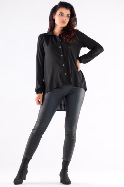 Koszula Damska Model A527 Black - awama — zdjęcie 2