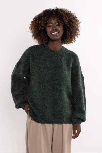 Sweter Damski Model A757 Bottle Green - awama — zdjęcie 1